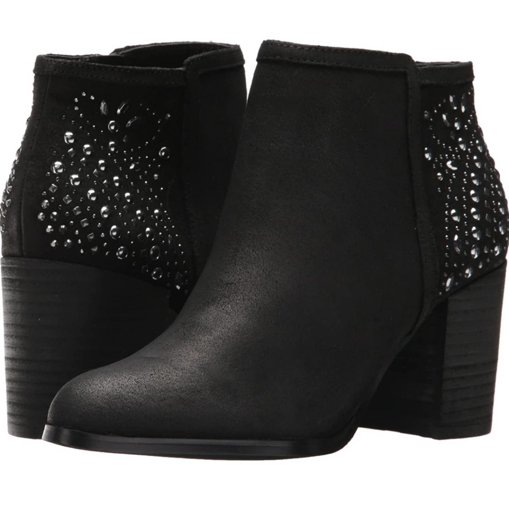Fergie Leather Bless Bootie Ankle Boots Black 8.5 - Picture 12 of 12
